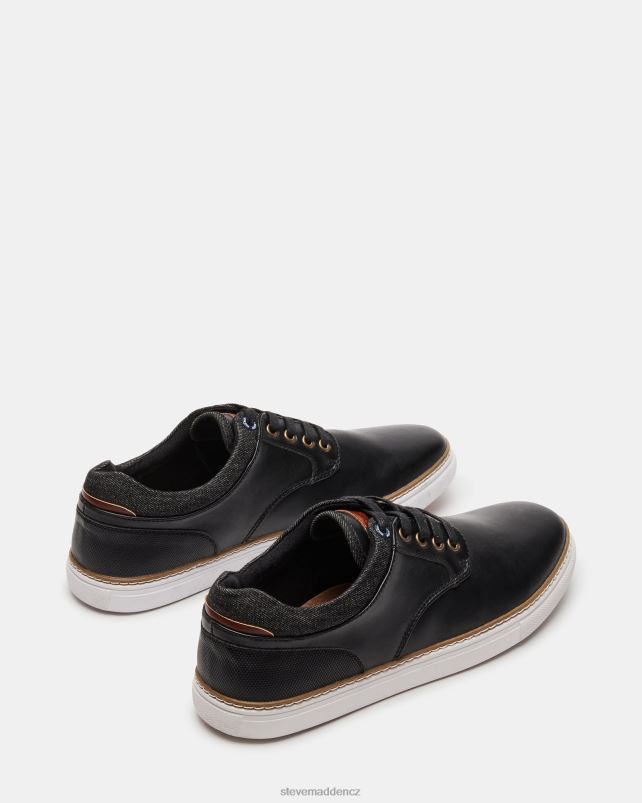 obuv Černá kůže LR2BN902 muži Steve Madden rokle