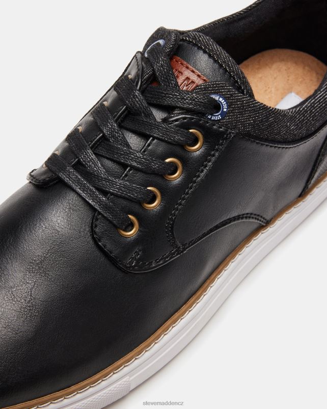 obuv Černá kůže LR2BN902 muži Steve Madden rokle
