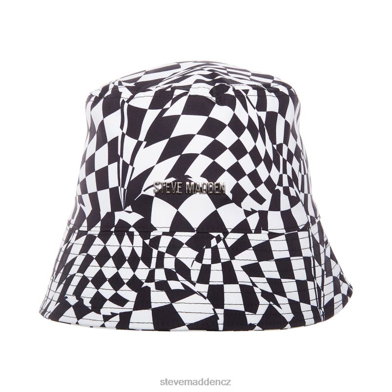 doplněk bílý LR2BN875 unisex Steve Madden pokroucený šekový klobouk