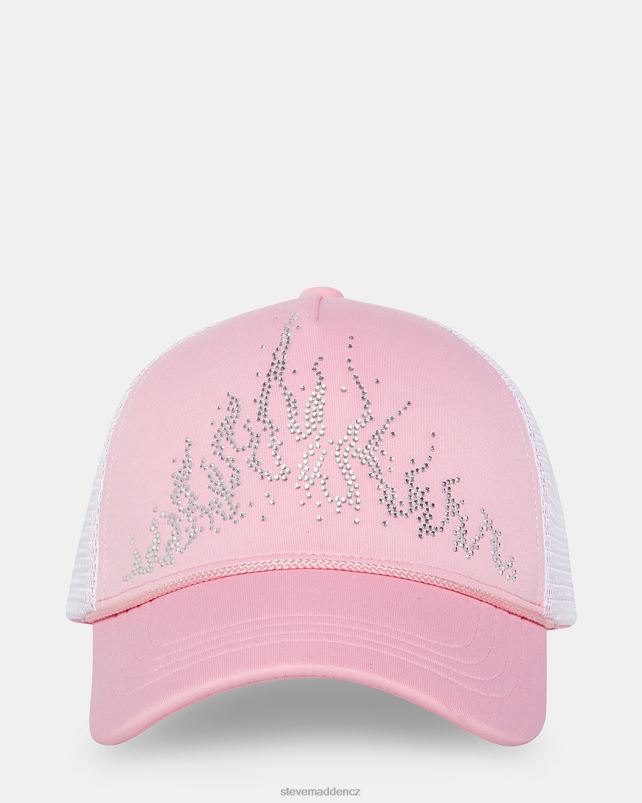 doplněk růžový LR2BN870 unisex Steve Madden kamenný plamen trucker klobouk