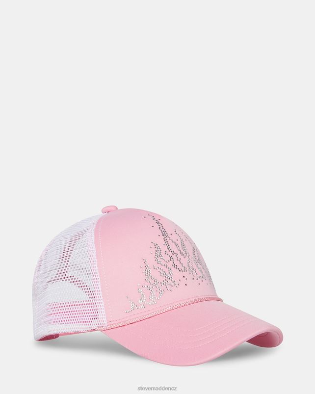 doplněk růžový LR2BN870 unisex Steve Madden kamenný plamen trucker klobouk