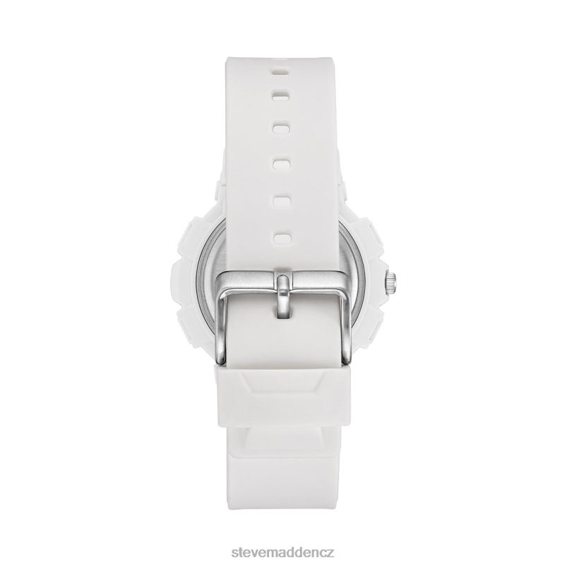 doplněk bílý LR2BN830 unisex Steve Madden nadrozměrné sportovní hodinky
