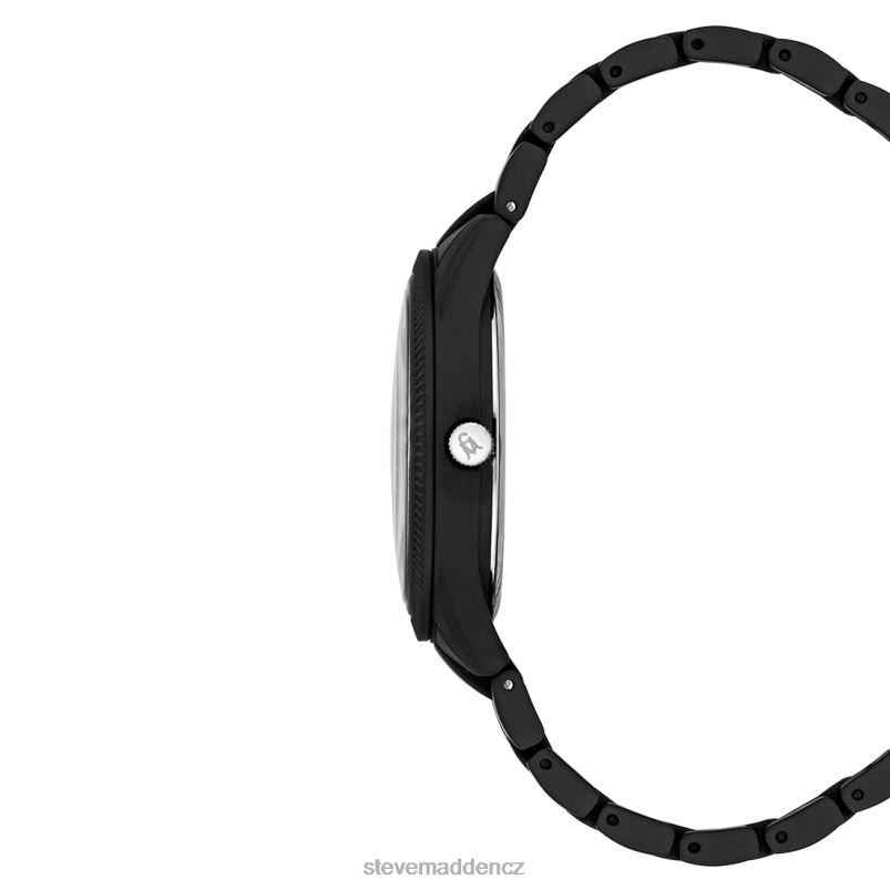 doplněk Černá LR2BN822 unisex Steve Madden práškově lakované hodinky