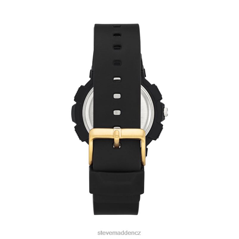 doplněk Černá LR2BN833 unisex Steve Madden nadrozměrné sportovní hodinky