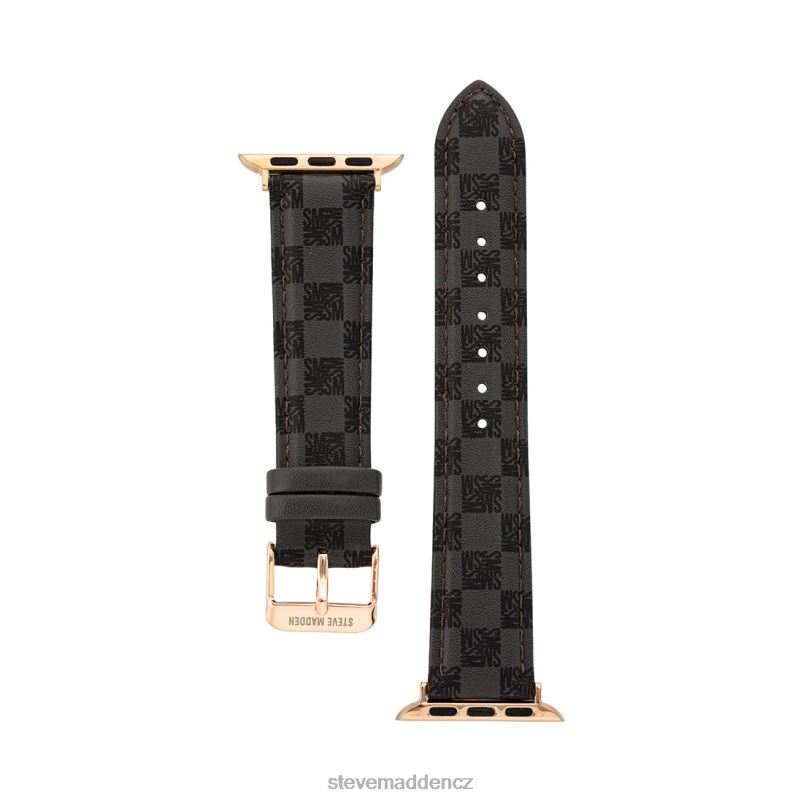 doplněk Šedá LR2BN837 unisex Steve Madden Pásek na hodinky s logem Apple Watch 42-44 mm
