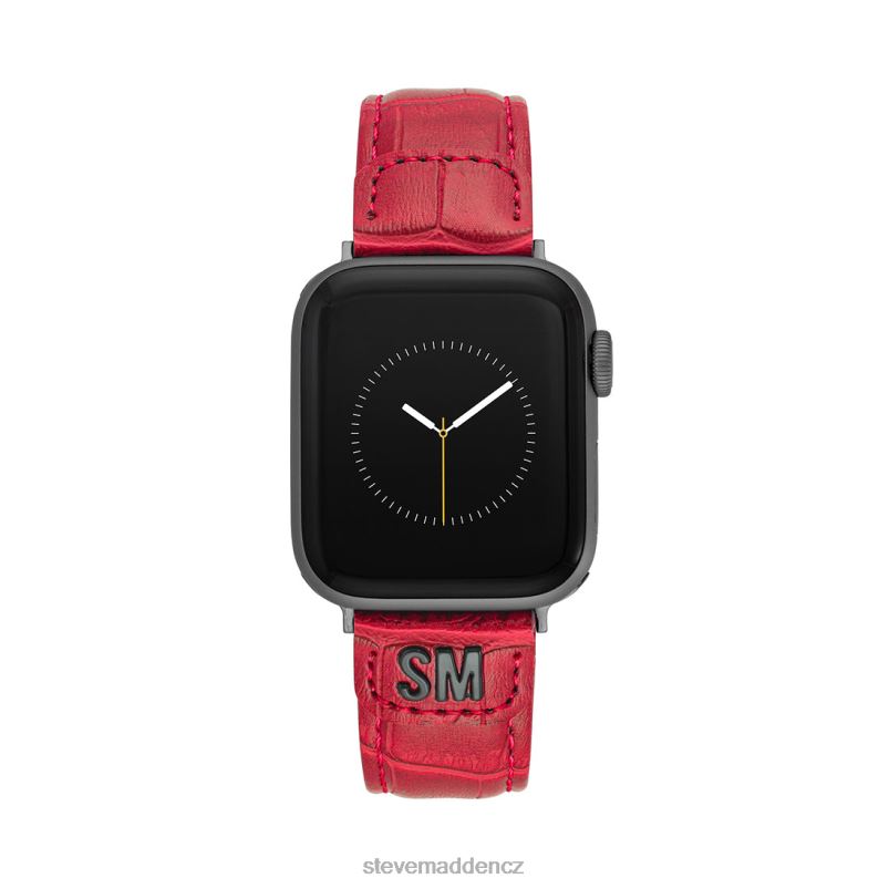 doplněk Červené LR2BN850 unisex Steve Madden Textový pásek na hodinky Apple Watch 38-40 mm