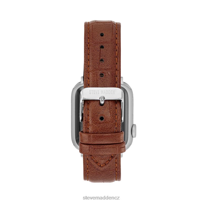doplněk hnědý LR2BN848 unisex Steve Madden Apple Watch texturovaný pásek na hodinky 38-40 mm