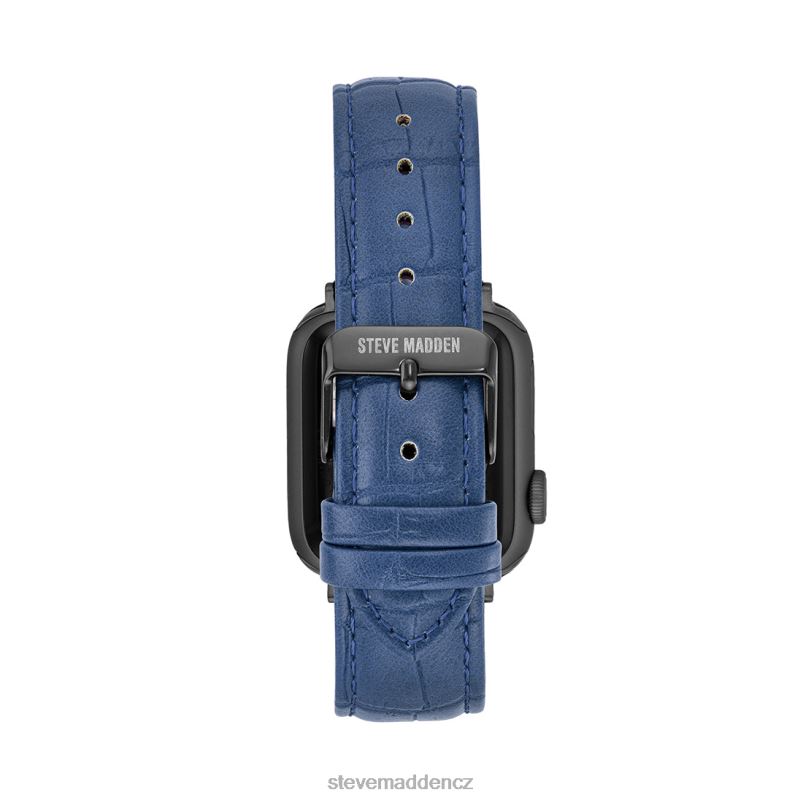 doplněk modrý LR2BN852 unisex Steve Madden Apple Watch texturovaný pásek na hodinky 42-44 mm