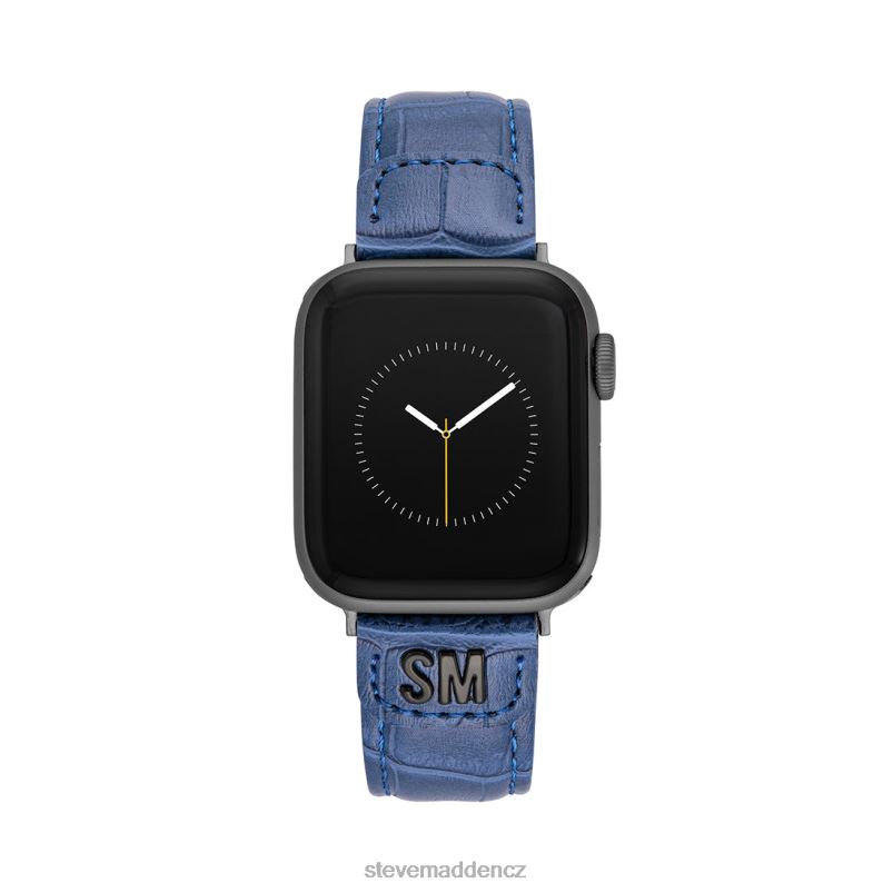 doplněk modrý LR2BN853 unisex Steve Madden Apple Watch texturovaný pásek na hodinky 38-40 mm