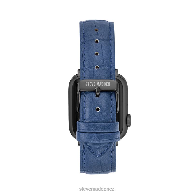 doplněk modrý LR2BN853 unisex Steve Madden Apple Watch texturovaný pásek na hodinky 38-40 mm