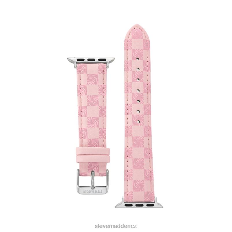 doplněk růžový LR2BN825 unisex Steve Madden Pásek hodinek s logem Apple Watch 38-40 mm