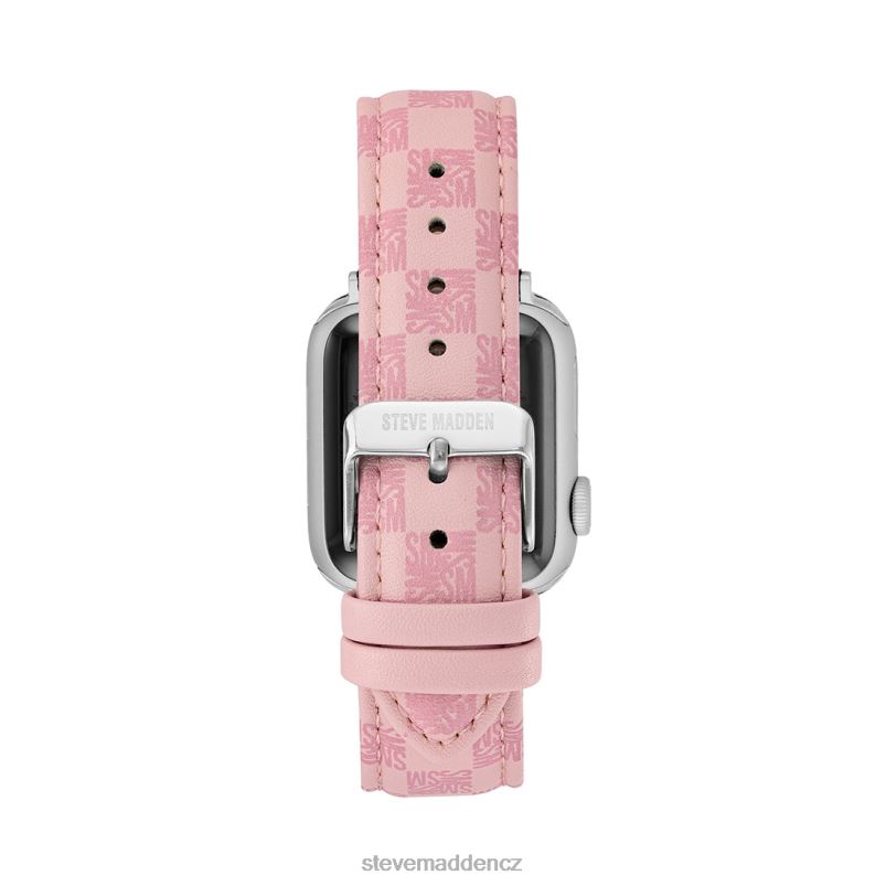 doplněk růžový LR2BN825 unisex Steve Madden Pásek hodinek s logem Apple Watch 38-40 mm