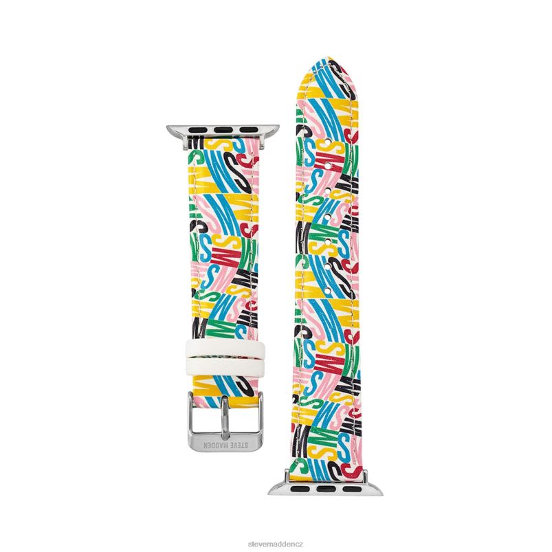 doplněk vícenásobné LR2BN857 unisex Steve Madden Pásek hodinek s logem Apple Watch 42-44 mm