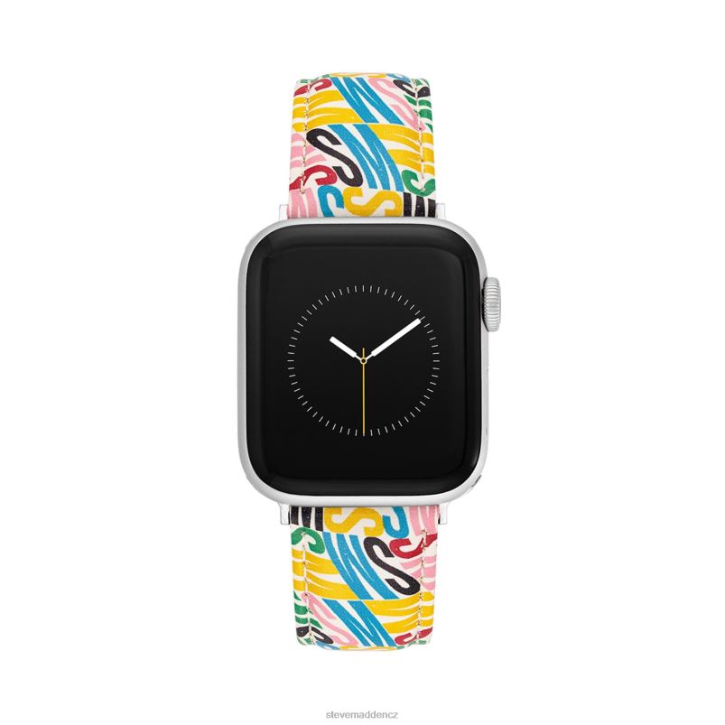 doplněk vícenásobné LR2BN857 unisex Steve Madden Pásek hodinek s logem Apple Watch 42-44 mm