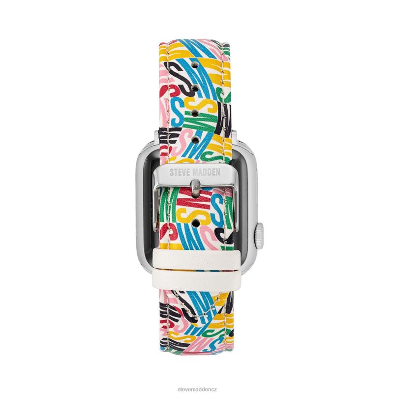 doplněk vícenásobné LR2BN857 unisex Steve Madden Pásek hodinek s logem Apple Watch 42-44 mm