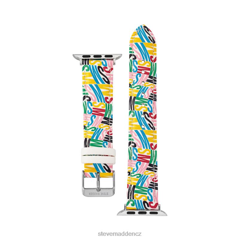 doplněk vícenásobné LR2BN858 unisex Steve Madden Pásek hodinek s logem Apple Watch 38-40 mm