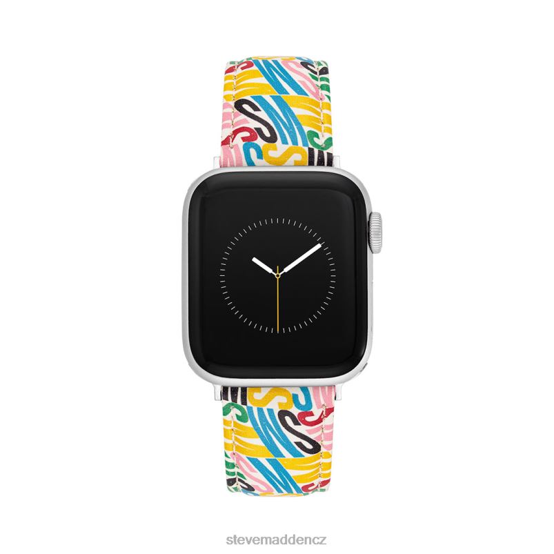 doplněk vícenásobné LR2BN858 unisex Steve Madden Pásek hodinek s logem Apple Watch 38-40 mm