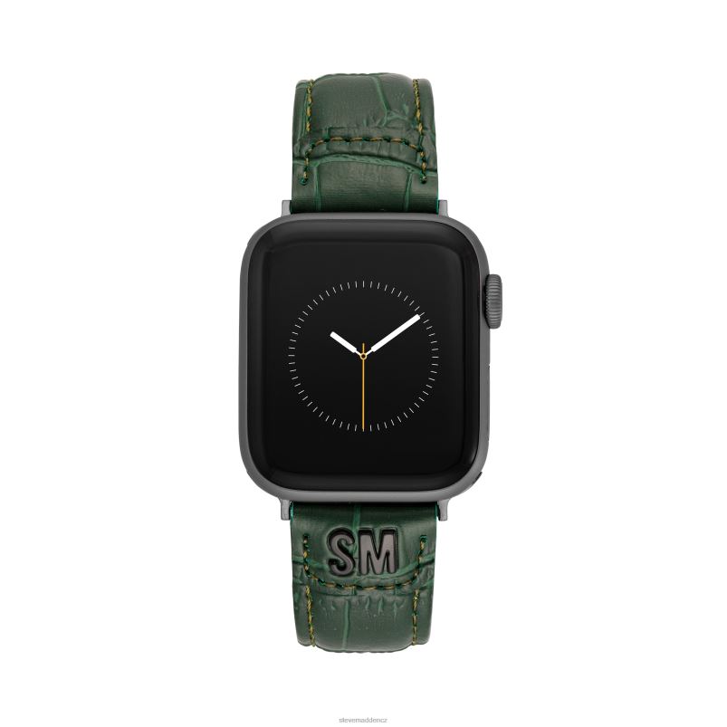 doplněk zelená LR2BN838 unisex Steve Madden Apple Watch texturovaný pásek na hodinky 42-44 mm